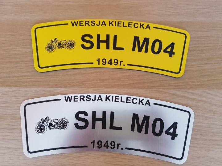 SHL M04 Tablice na przedni błotnik do starych zabytkowych Motocylki