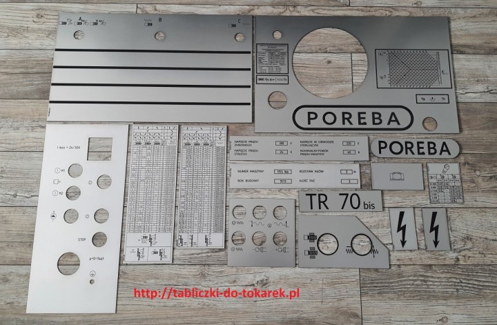 Tokarka TR 70 BIS PORĘBA Tabliczka Tabliczki Tabela Gwintów